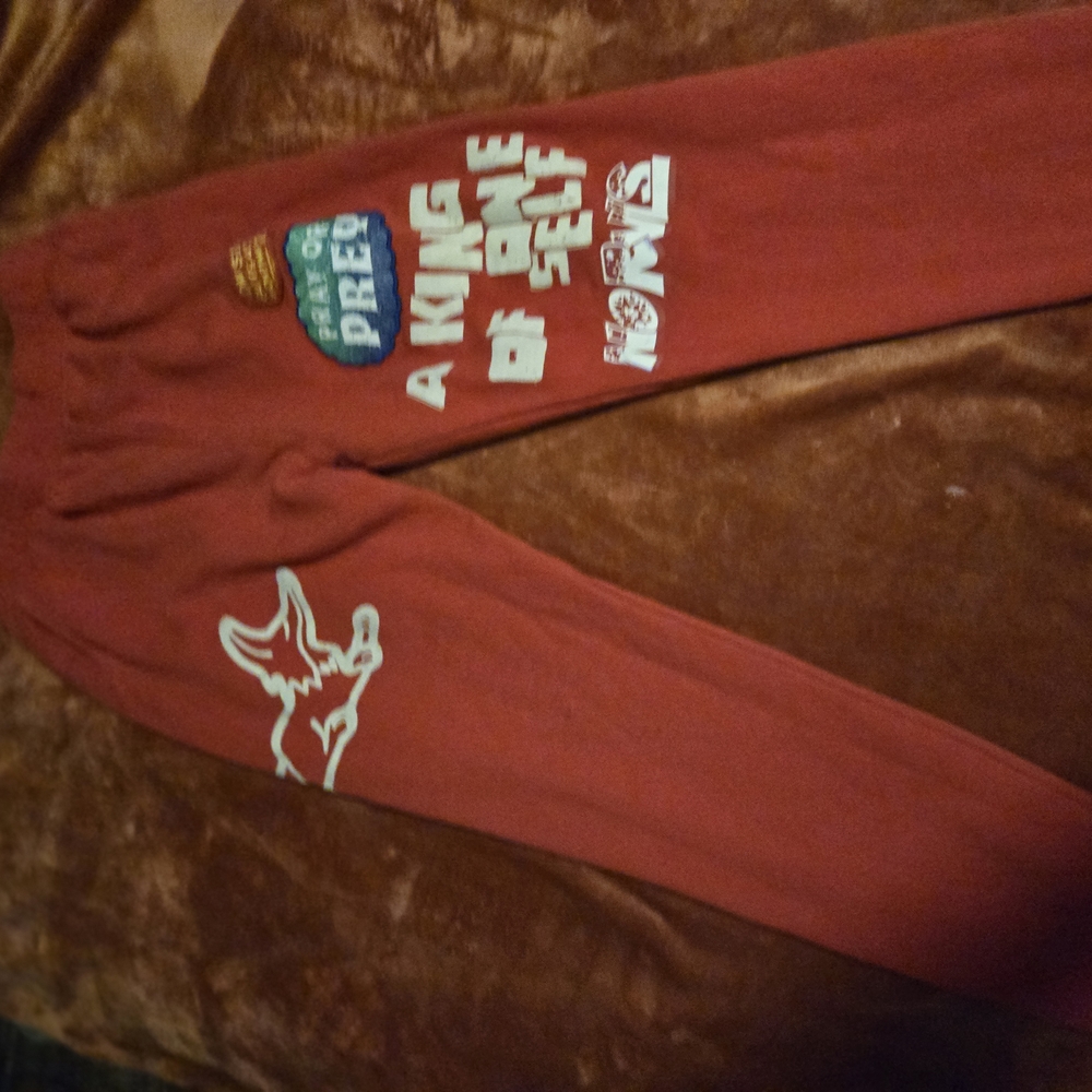 Red Graphic Sweatpants